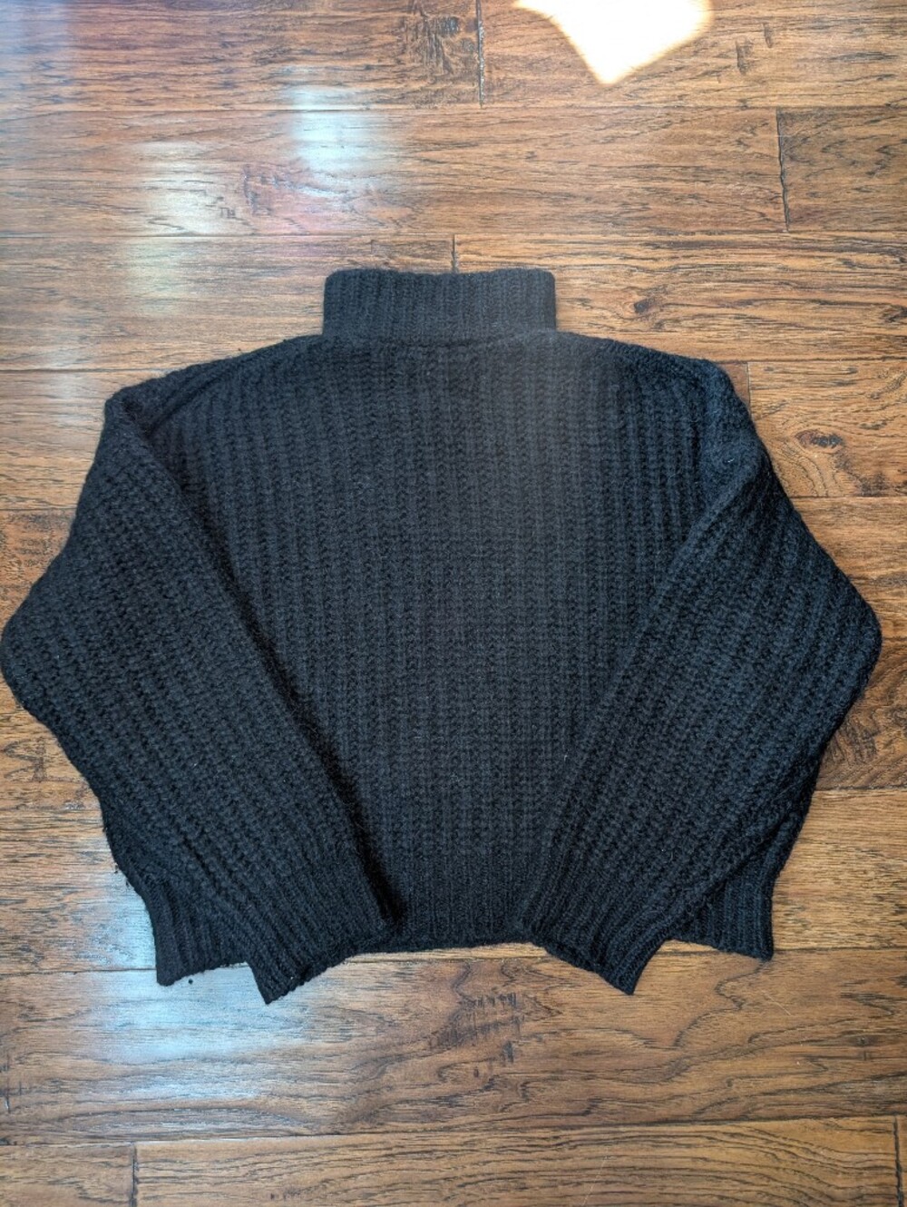 ba&sh Alpaca Blend Quarter Zip Pullover Sweater in Black Size 1 (Small) - Picture 2 of 10